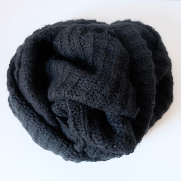 Black Knit Infinity Scarf - Picture 2 of 2